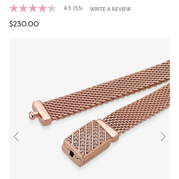 NWOT Pandora Reflexions rose gold bracelet. Size 7.1”. - Picture 2 of 9